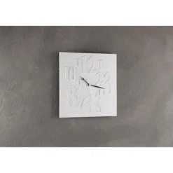 Mix whit orologio da muro laccato bianco opaco h33 l33 p2 cm