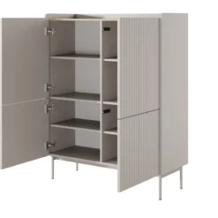 Mobile alto MALENA colore Beige opaco Rovere Scandi H1262 L100 P38