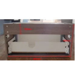 Mobile bagno con base 100 sospesa lavello bianco lucido con lavello e cestone 100x48xh43 cm