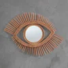 Moti specchio da parete occhio in rattan colore naturale 70x45 cm