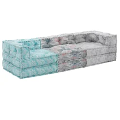 Multicolor divano 3 posti outdoor tessuto waterproof cm. l. 225 p.75 h.60
