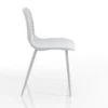 Nairobi white sedia da interno esterno in polipropilene e acciaio bianca opaco 46x55xh80 cm