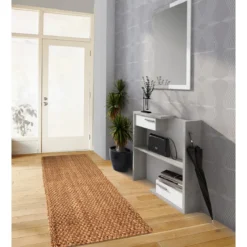 Nant tappeto corsia in juta colore naturale lavorazione artigianale 60x180 cm