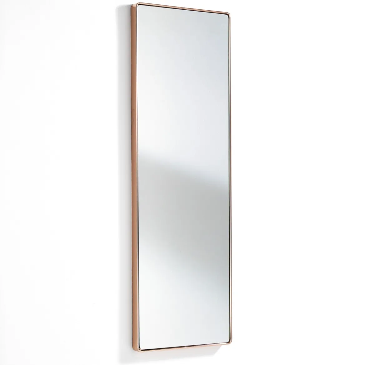 Near copper specchio da parete in acciaio finitura rame lucido 40x3.5 h120 cm