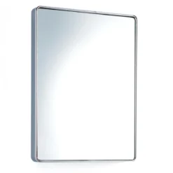 Neat specchio da parete in acciaio cromato 36x3.5 h48 cm