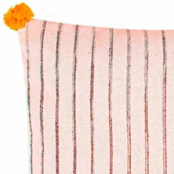 Neem 3 cuscino colore panna con righe made in india 45x45 cm