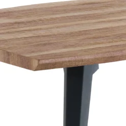 Nell-a Tavolo Fisso in Legno finitura Rovere con gambe in Acciaio Aero Opaco, 160 x 90 x h 74 cm