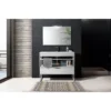 Nest tappeto bagno / scendiletto in cotone 100% con nappe grigio 110x60 cm