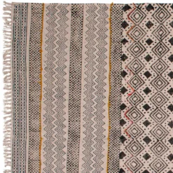 Nest tappeto large in cotone 100% con nappe grigio 260x150 cm