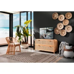 Nest tappeto large in cotone 100% con nappe grigio 260x150 cm