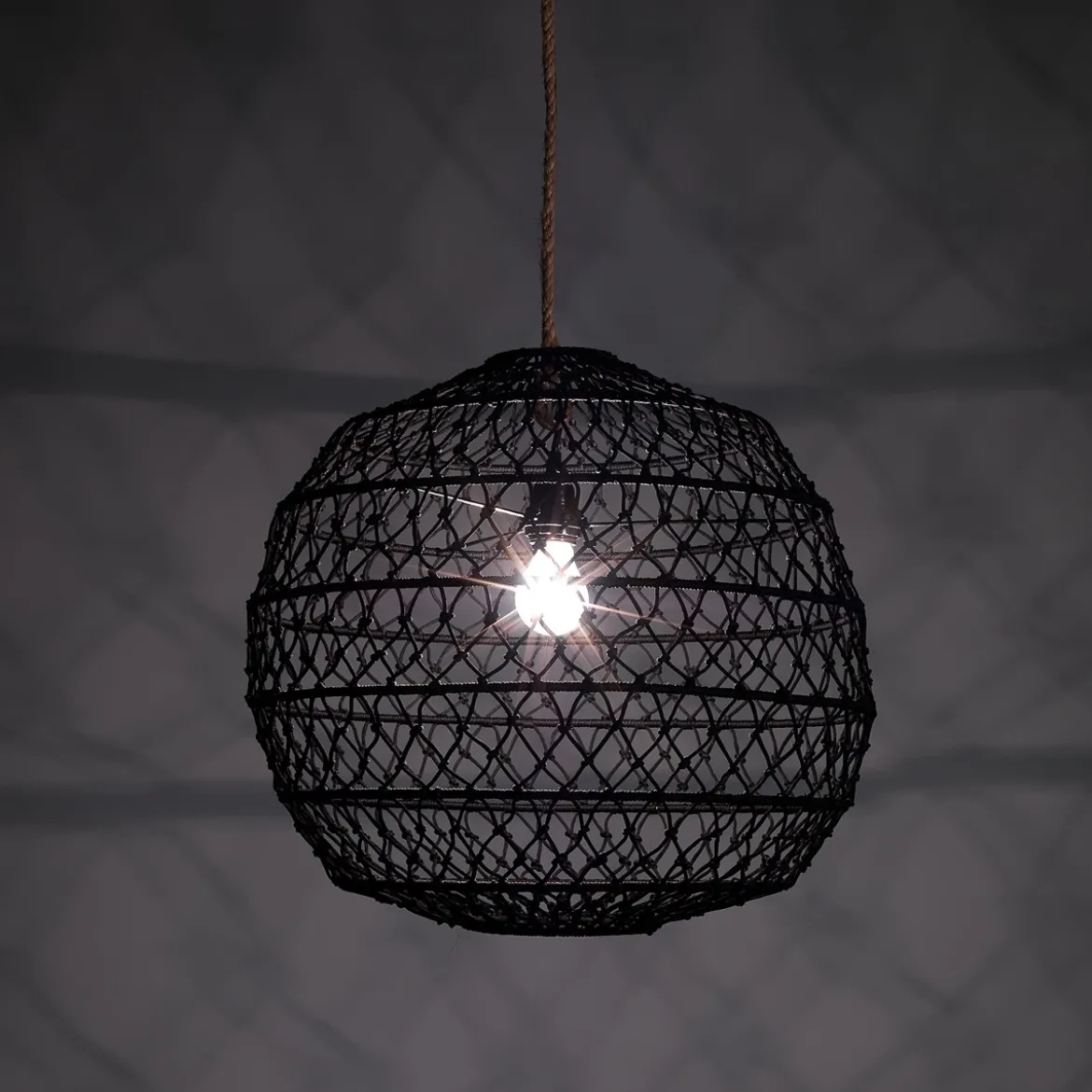 Net black lampadario in nylon nero d50xh50 cm