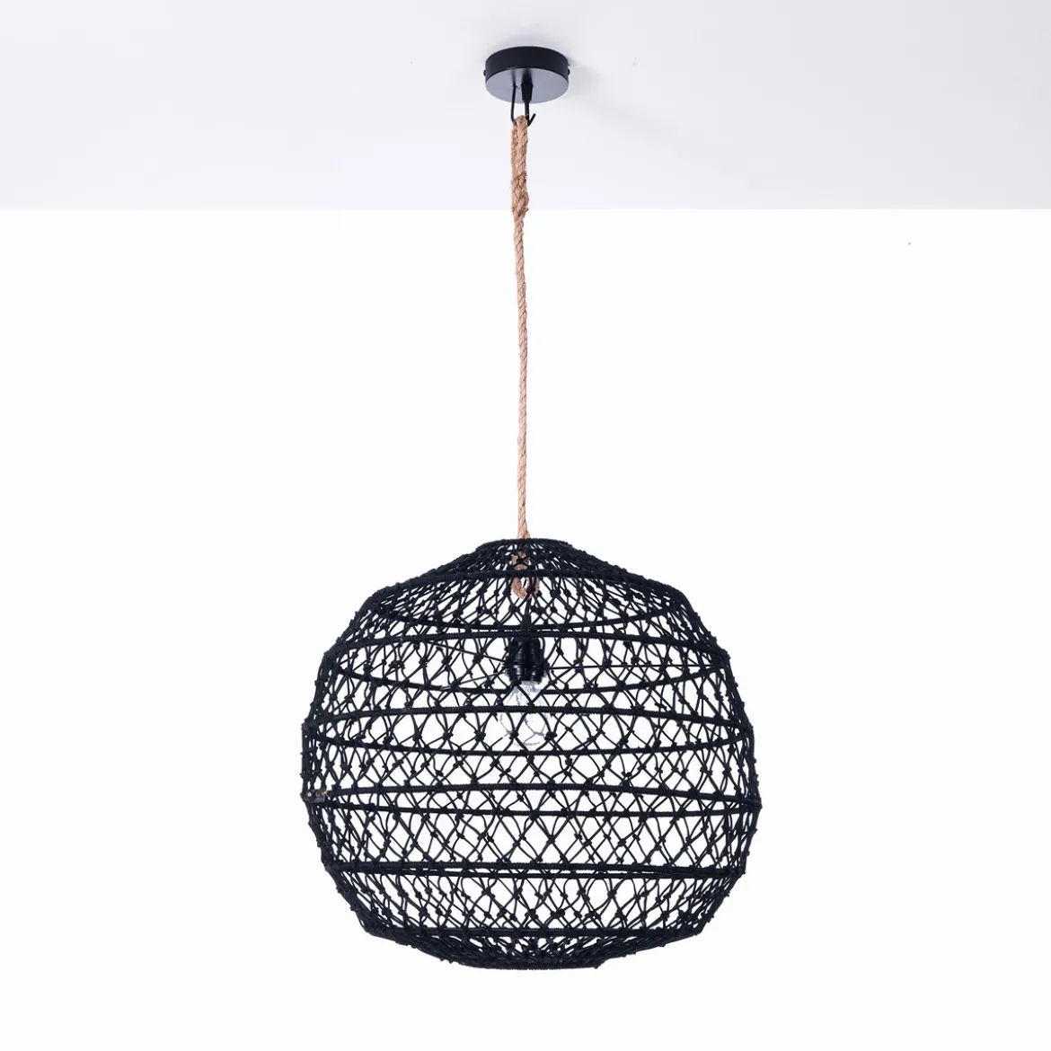 Net black lampadario in nylon nero d50xh50 cm