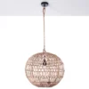 Net lampadario in rattan colore naturale d50xh50 cm
