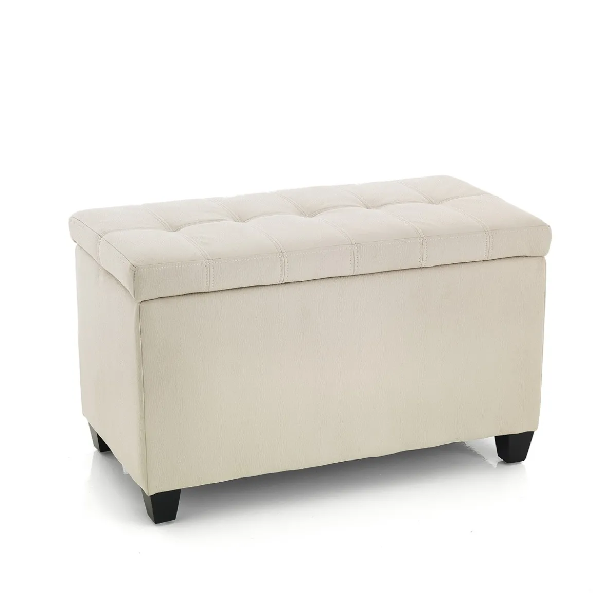 Nice beige 80 cassapanca contenitore in pelle sintetica beige effetto nabuk 80x44xh48.5 cm