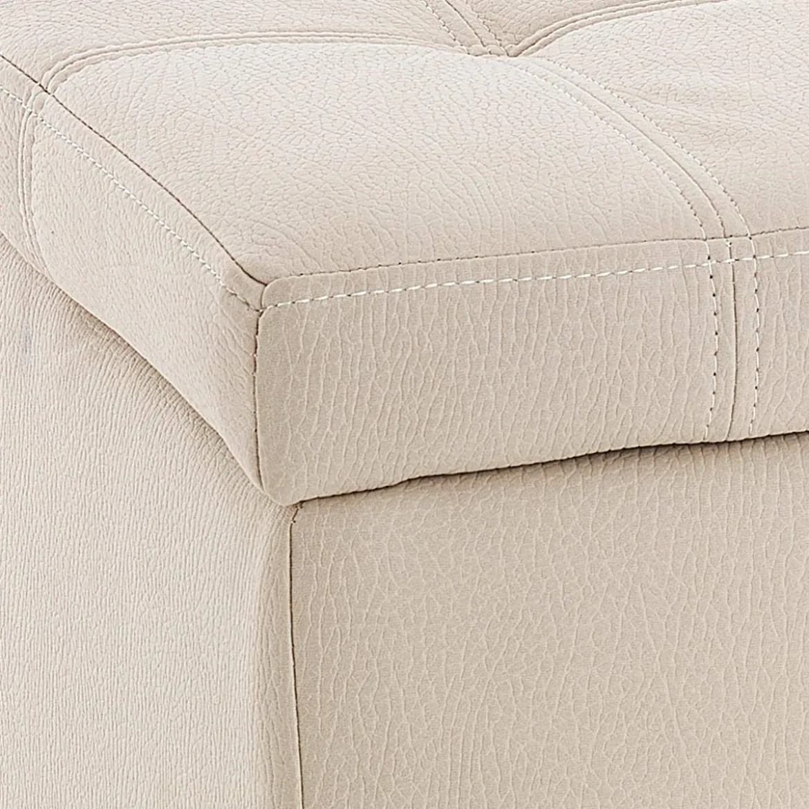 Nice beige 80 cassapanca contenitore in pelle sintetica beige effetto nabuk 80x44xh48.5 cm