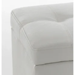 Nice white 80 cassapanca contenitore in pelle sintetica bianco 80x43.5xh46.5 cm