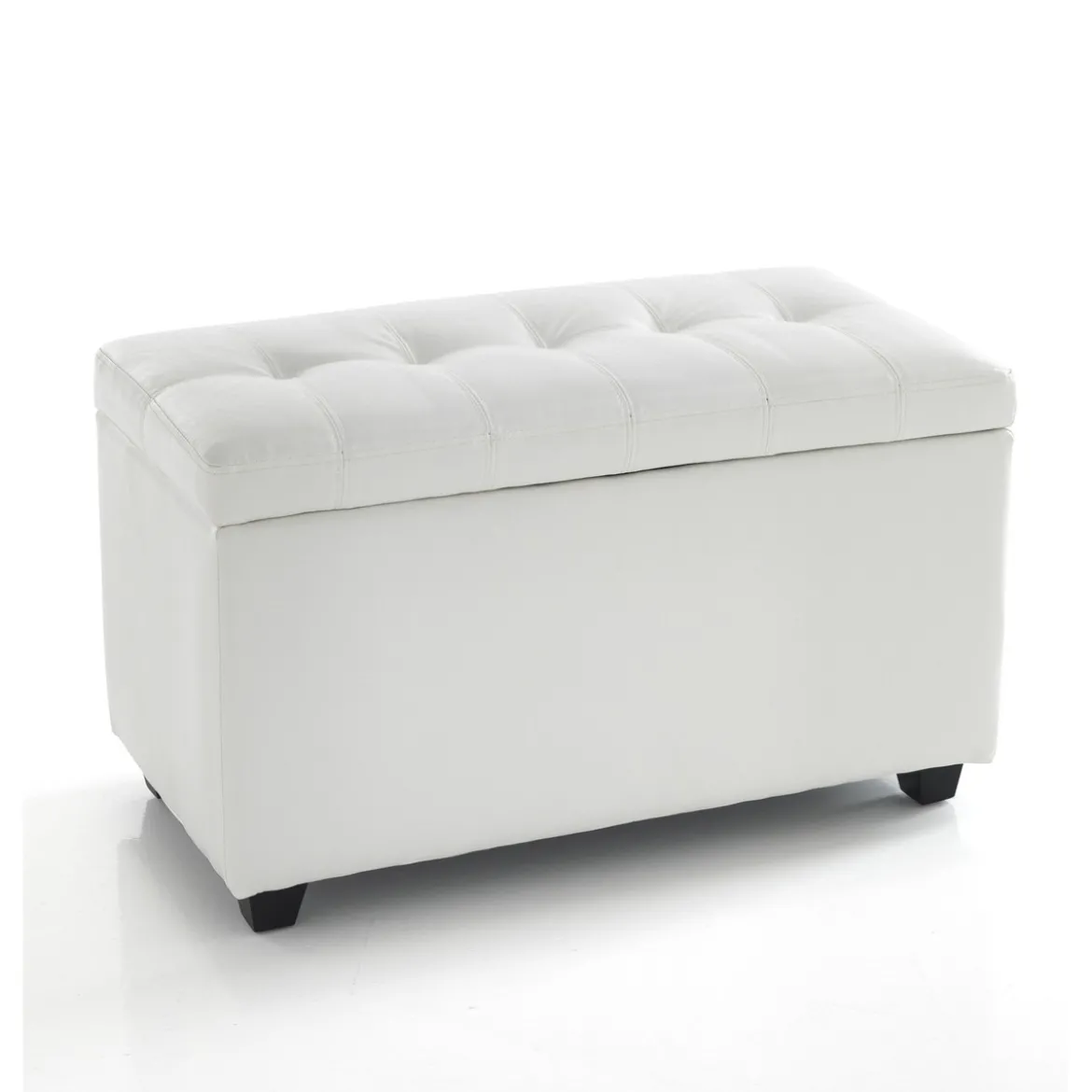 Nice white 80 cassapanca contenitore in pelle sintetica bianco 80x43.5xh46.5 cm