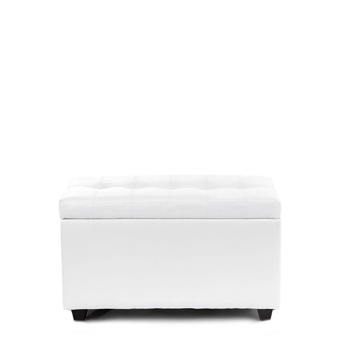 Nice white 80 cassapanca contenitore in pelle sintetica bianco 80x43.5xh46.5 cm