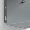 Nio grey applique nera in metallo grigio opaco con presa usb 22x24 h34 cm