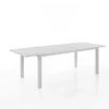 Nydri White A Tavolo interno / esterno in Alluminio Bianco opaco piano a doghe, 180-238x90xh75 cm