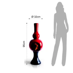 Onda red camino a bioetanolo in ceramica realizzato a mano non necessita di canna fumaria cm. h95 d30 made in italy