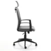 Ontario sedia da ufficio regolabile e girevole tao in pelle sintetica grigio effetto invecchiato con ruote 61x61 h121/131 cm