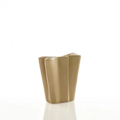 Ortho-a vaso in ceramica colore oro finitura opaca 18x9x17 cm