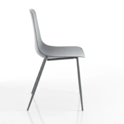Oslo grey sedia da interno esterno in polipropilene e acciaio grigia opaco 46x53xh88 cm