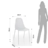 Oslo white sedia da interno esterno in polipropilene e acciaio bianca opaco 46x53xh88 cm
