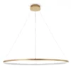 Oval ring gold lampadario in allumino oro opaco con filo regolabile d 60/100 h92 cm