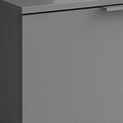 Parete soggiorno AXANDRA GRAPHITE finitura Grigio Graphite opaco Larice Grigio a poro aperto H207 L280 P496