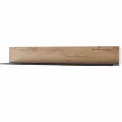 Parete soggiorno KELY Anthracite finitura Rovere dorato Antracite H172 L260 P44