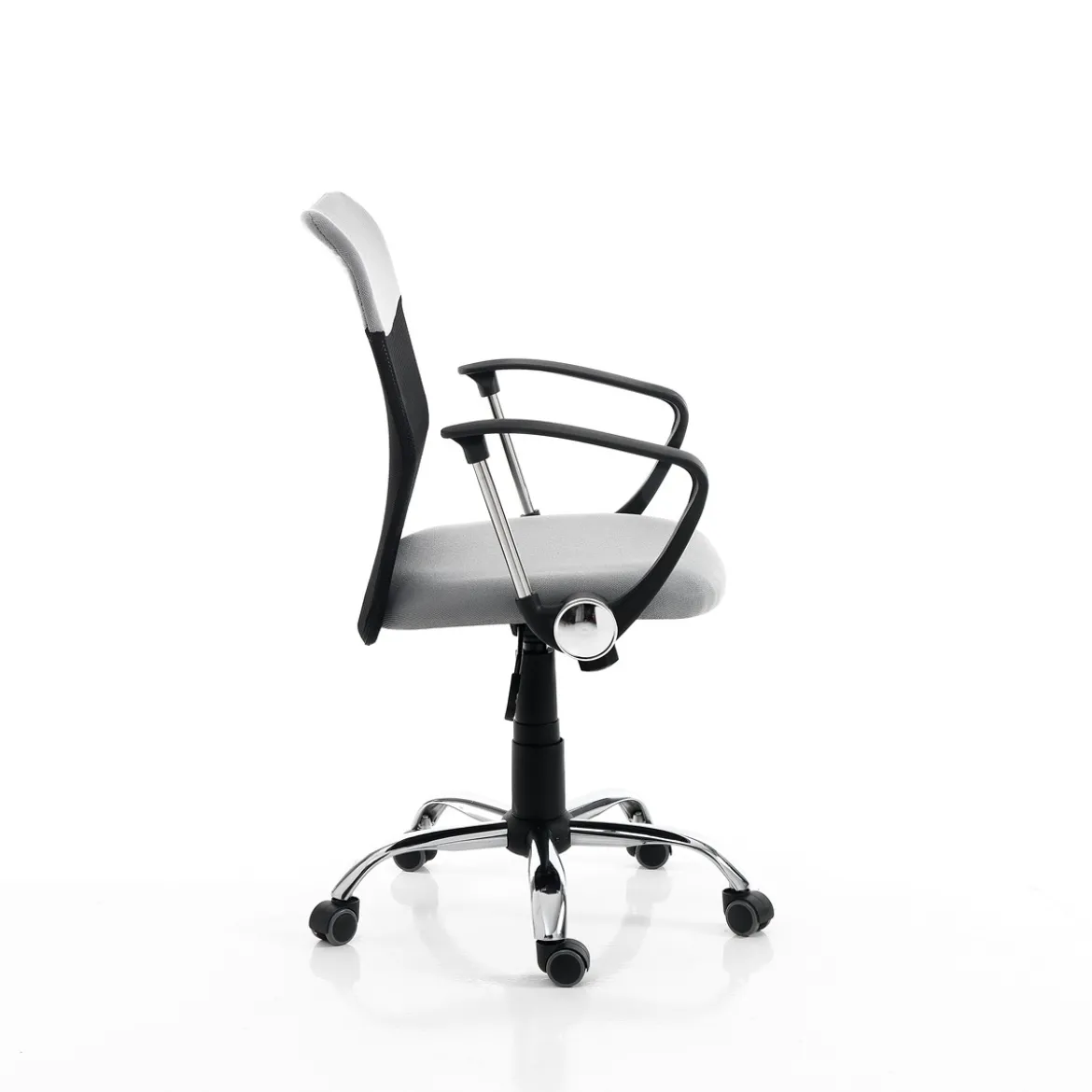 Pasadena sedia da ufficio regolabile e girevole in tessuto colore grigio con ruote 58x57 h90/100 cm