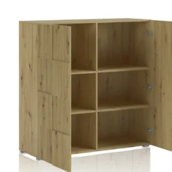 Patrik madia alta 2 ante finitura rovere 119x42xh120 cm