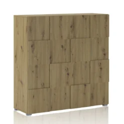 Patrik madia alta 2 ante finitura rovere 119x42xh120 cm