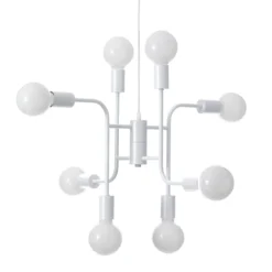 Paul lampadario in metallo bianco opaco filo regolabile 59x59 h43 cm