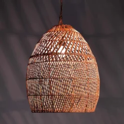 Pear lampadario in rattan colore naturale d56xh61 cm