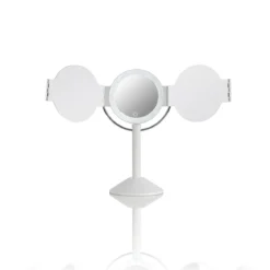 Penta specchio da tavolo con led senza filo touch bianco opaco 25x20.5xh46.5 cm