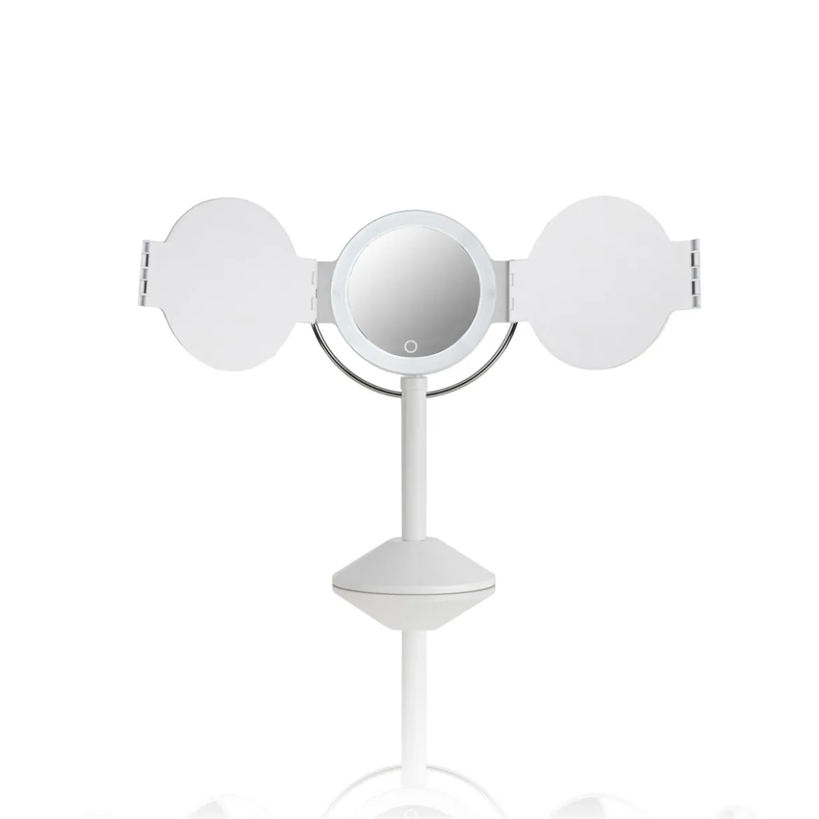 Penta specchio da tavolo con led senza filo touch bianco opaco 25x20.5xh46.5 cm