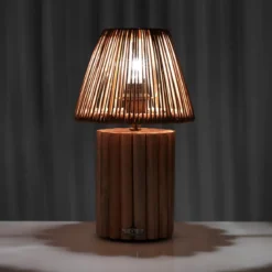 Perlis lampada da tavolo in rattan d22.5xh40 cm