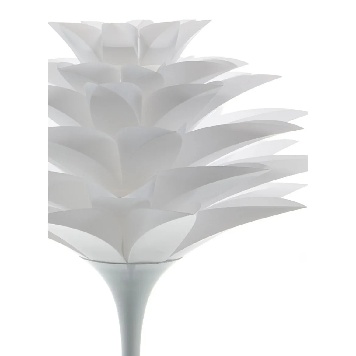 Petalo lampada da tavolo bianca in metallo e polipropilene h47x44 cm