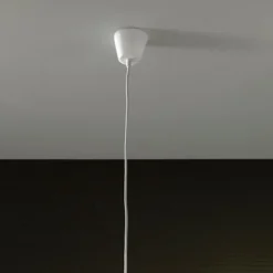 Petalo lampadario in polipropilene bianco con filo regolabile d50 h29 cm