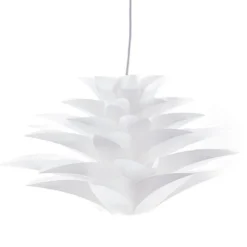 Petalo lampadario in polipropilene bianco con filo regolabile d50 h29 cm
