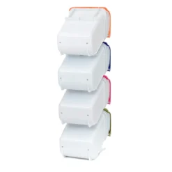 Pillar pattumiera per raccolta differenziata da esterno 64 litri 29x31xh101 cm