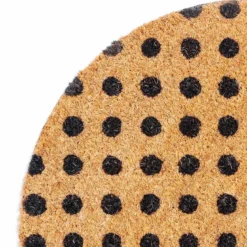 Pois zerbino rotondo in fibre di cocco con retro antiscivolo 50x50 cm