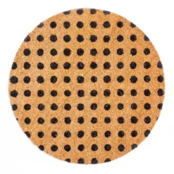 Pois zerbino rotondo in fibre di cocco con retro antiscivolo 50x50 cm