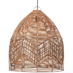 Ponza large lampadario da interno/esterno in rattan colore naturale d60xh68 cm