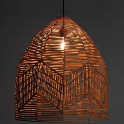 Ponza large lampadario da interno/esterno in rattan colore naturale d60xh68 cm