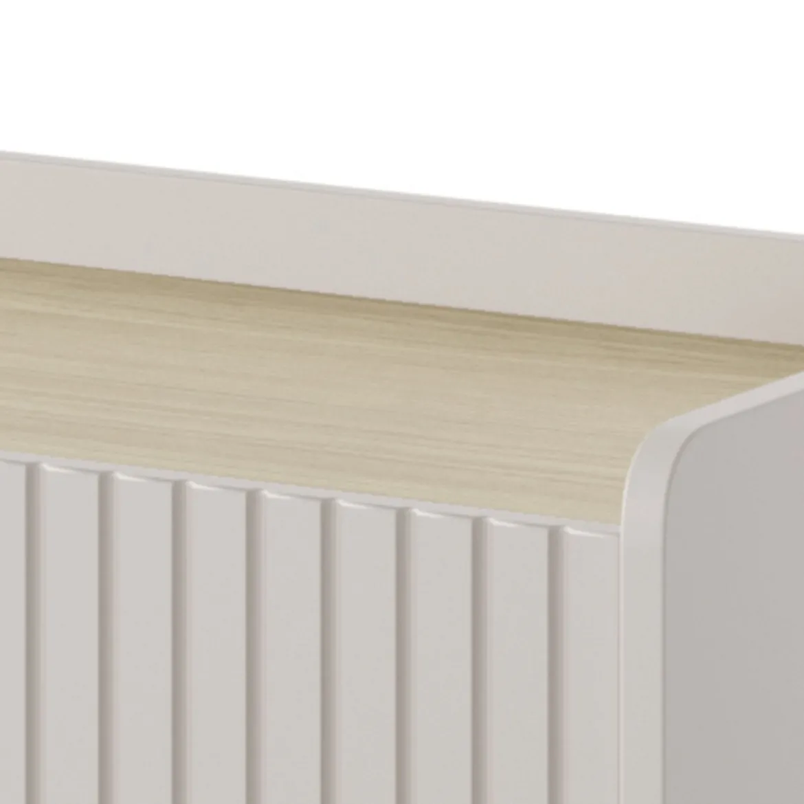 Porta TV MALENA colore Beige opaco Rovere Scandi H502 L153 P38