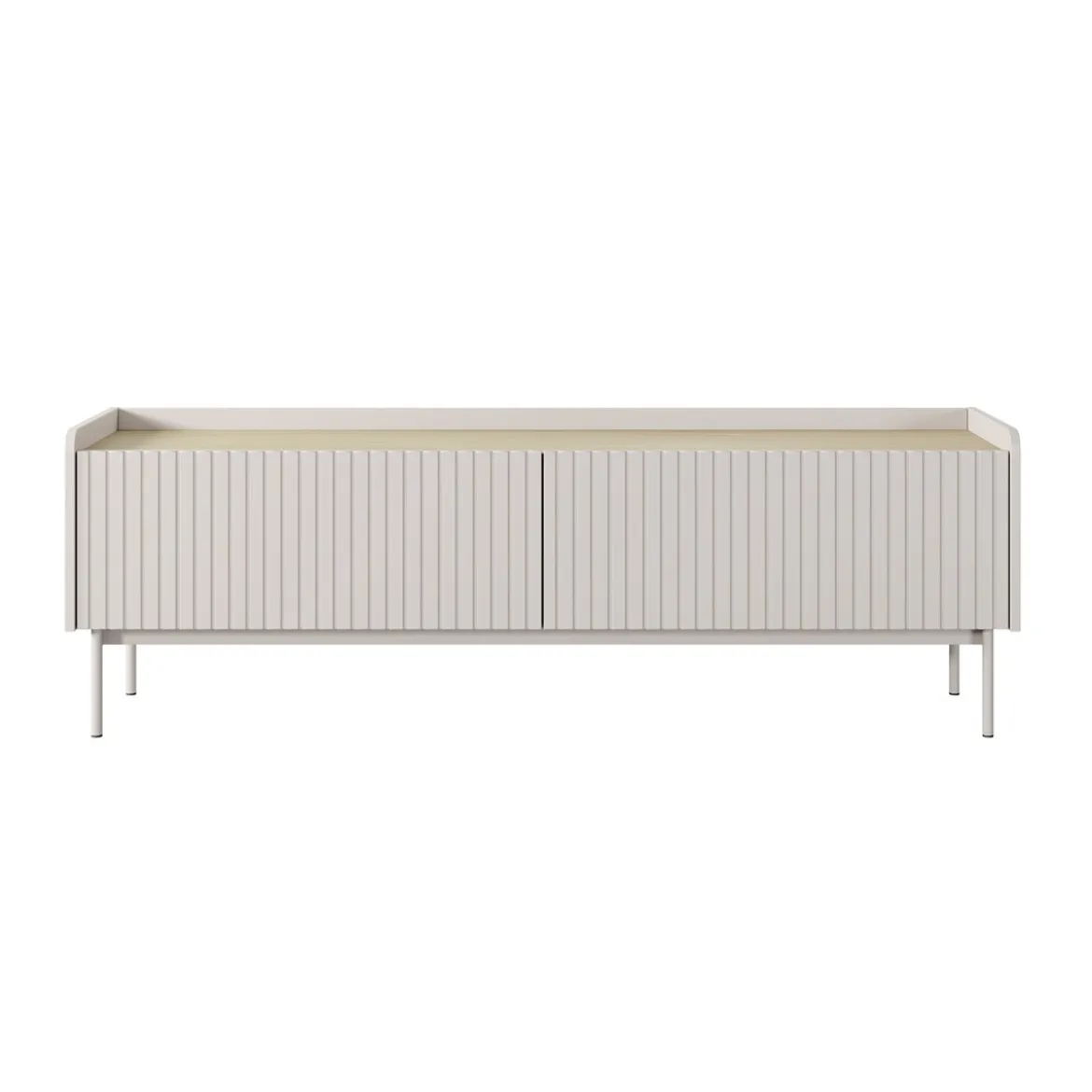 Porta TV MALENA colore Beige opaco Rovere Scandi H502 L153 P38